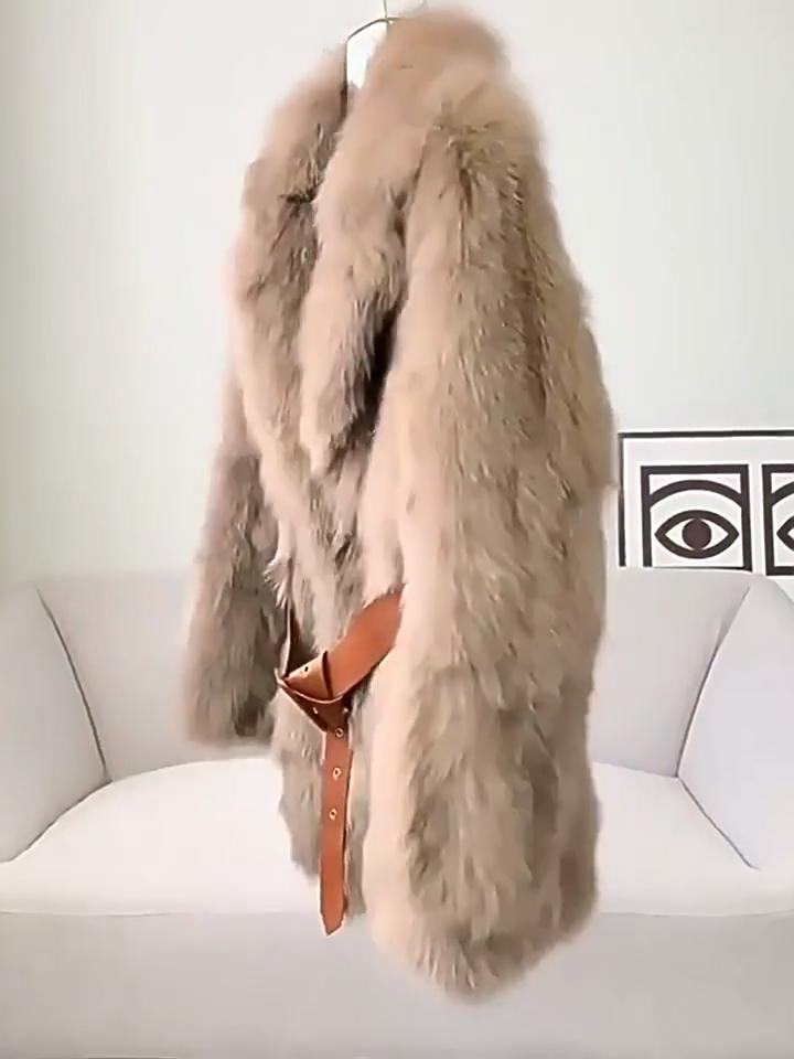 Fur Jacket Women's Thickened Temperament Celebrity Model Imitation Fox Hair New Fur Coat Medium and Long