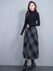 Neuer Herbst/Winter Verdickter Retro Karomidi-Rock - High Waist A-Linien Schwingrock für Damen
