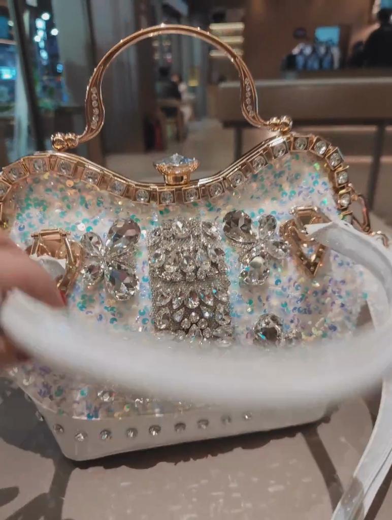 Handbag Fashion Temperament Women's Bag Sequins Inlaid with Diamonds New Light Luxury