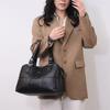 Soft Leather Splicing Large-capacity Handbag Women's Shoulder Bag