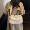Large Capacity Lightweight Student Shoulder Bag Women Solid Color Crossbody Bag