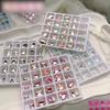 25Pcs Nail Decorations Creative Love Heart Butterfly Square Faux Crystal 3D Charms DIY Nail Art Accessories Nail Art Rhinestones Phone Case Decor
