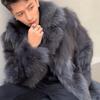 Autumn and Winter New Imitation Fox Fur Phantom Fox Men's Mid-length Coat Suit Collar Loose Men's Warm Jacket