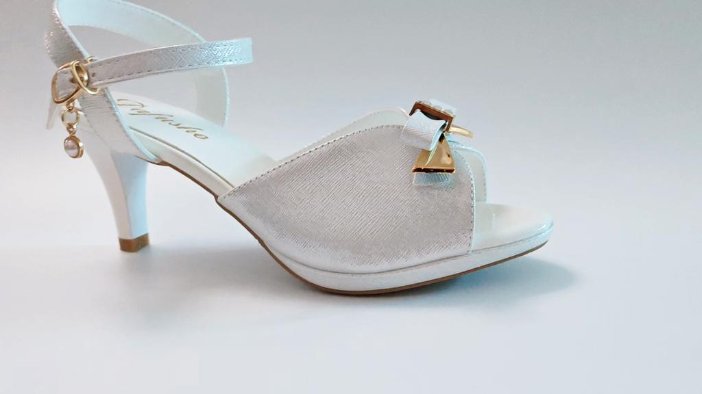 Women's Heel Sandals Elegant Ladies Heeled Summer Brand White Party Shoes Comfortable Spike Heels 6cm