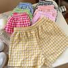 Short à carreaux pour enfants, nouveau Style, pantalon de sport décontracté, ample, fin, polyvalent, pour la maison, été, pour garçons et filles, mignon, à la mode, short de plage