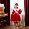 Children's Mid-length with Clothes College Style Skirt Girls Navy Style Spring Autumn Mid-size Children's Pleated Dresses