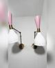 Mid Century Brass Diabolo Wall Sconce: Adjustable Reading Lamp