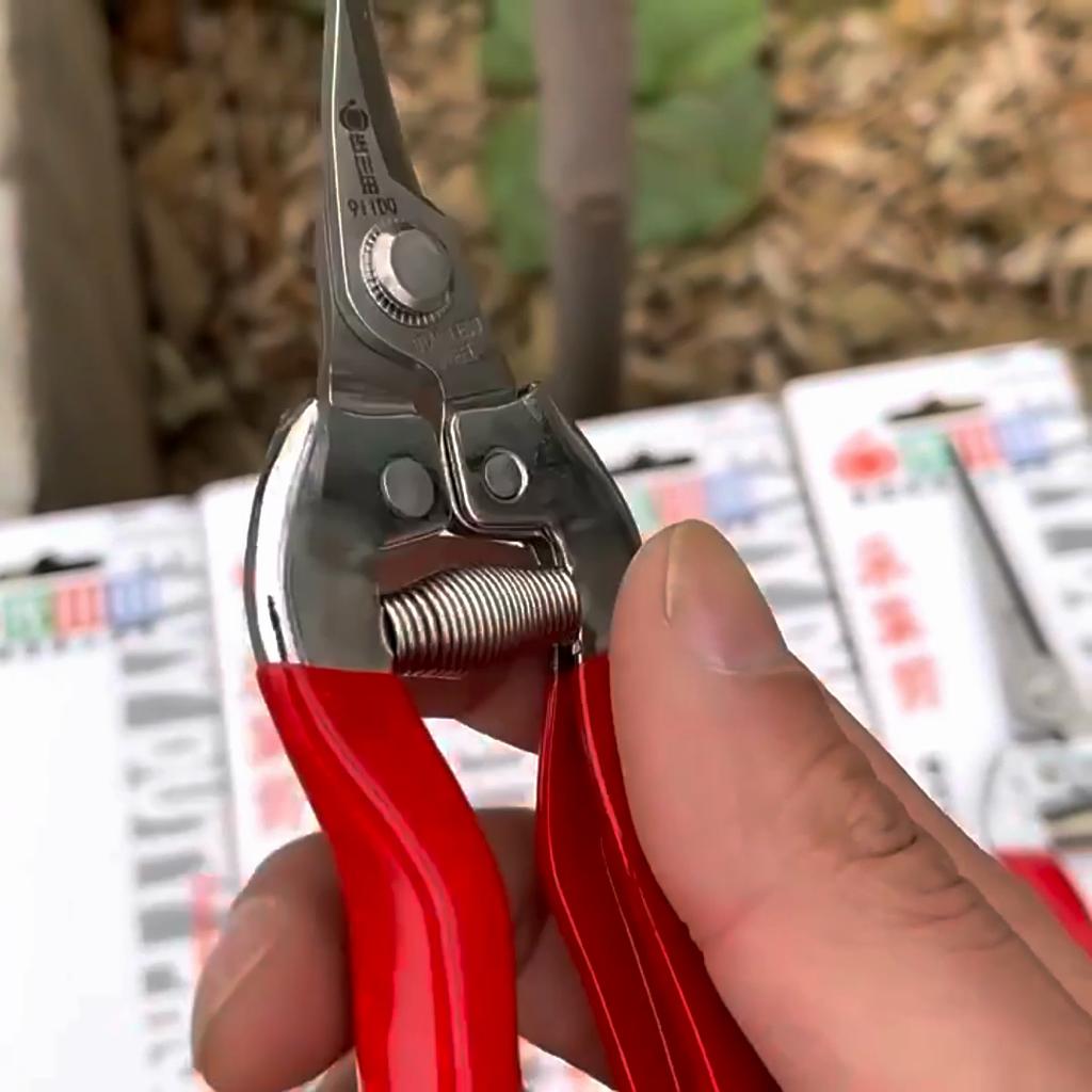 8inch Straight Long Head Stainless Steel Sharp Blade Bonsai Pruning Shears Antiskid Handle Pipe Cutter Garden Scissors  Plants