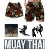 Vintage Skull Rose Flower Boxing Muay Thai Shorts Pants 3D Print Training Unisex Men Women Quick Dry Fitness Gym Sport Workout Casual Streetwear