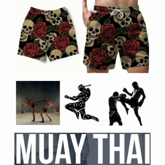 Vintage Skull Rose Flower Boxing Muay Thai Shorts Pants 3D Print Training Unisex Men Women Quick Dry Fitness Gym Sport Workout Casual Streetwear