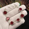 Rare Pink Rubellite Gemstone 925 Sterling Silver Jewelry Handmade Bracelet 7-9" RB-17-13