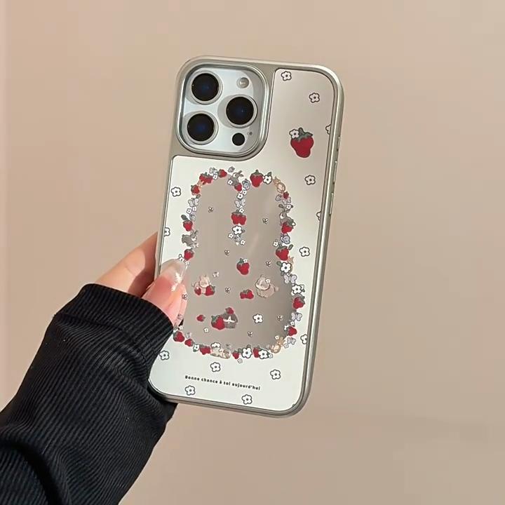 Strawberry Bunny Case for iPhone 13 iPhone 15 iPhone 16