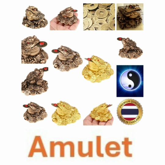 Chinese Amulet Toad Frog Feng Shui Yin Yang Home Office Decor  Vintage Protect Charm Talisman Powerful Wealth Success Health Lucky Jewelry Unisex