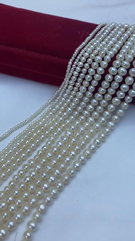 1Strand White Pearl 2-10mm For Jewelry Making DIY Necklace Bracelet Earrings Accessory Support Dropshipping