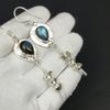 Blue Fire labradorite øredobber, sølv øredobber, pære edelsten øredobber, 925 sterling sølv øredobber, naturlig edelsten, meditasjons øredobber