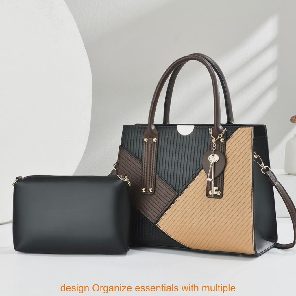 Pu Handbag With Metal Accents For Daily Office And Casual Wear