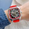 CRRJU New Watch 2311 Men's Watch Silicone Strap Six Pin Business Watch Casual Boys
