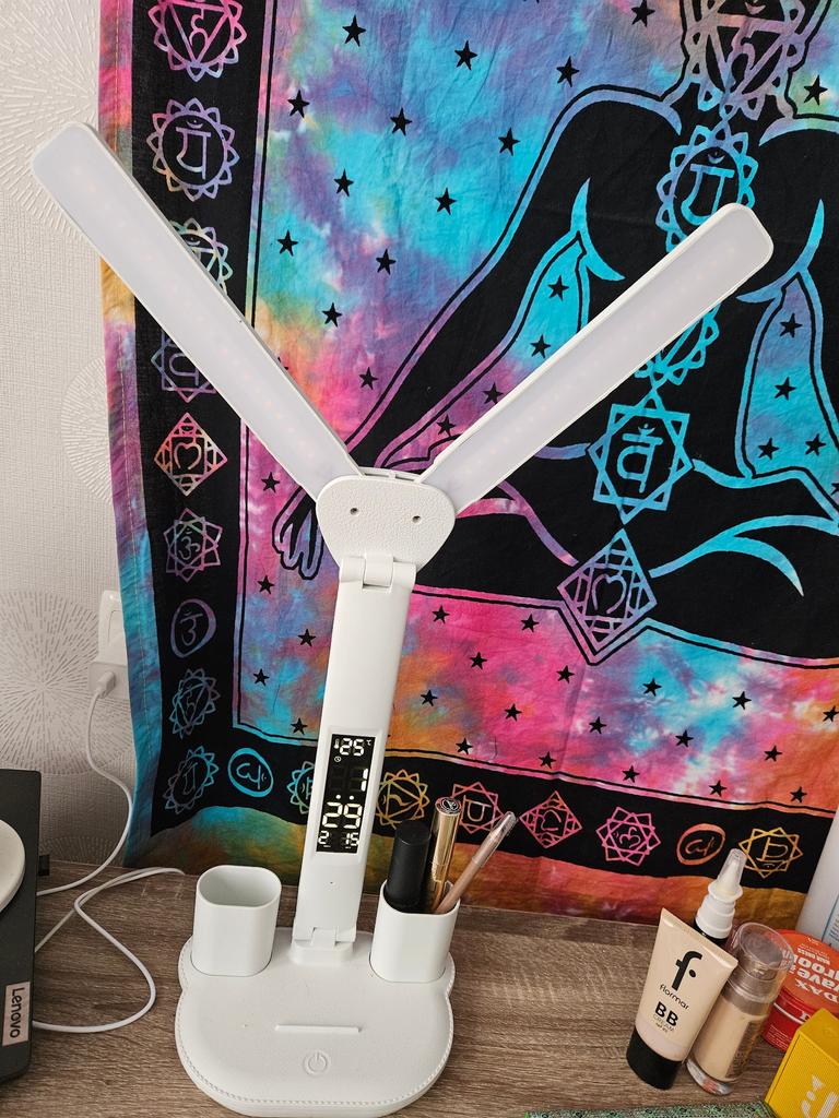 ZBOLE Regali da viaggio Lampada portatile con dimmer touch, lampada in carta pieghevole, lampada da viaggio con luce calda, lampada da tavolo ricaricabile per camera da letto e soggiorno