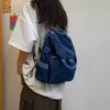 Denim Backpack Women's Casual Mini Backpack with Front Zip Pocket Adjustable Shoulder Straps Fashion School Bag