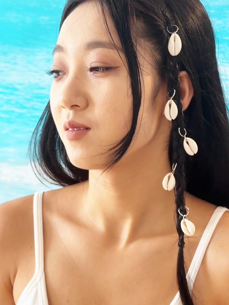 Summer Beach Vacation Style White Shell Pendant Hair Accessories Women's Jewelry Simple Leisure Ocean Elements Accessories