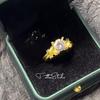 Women's Fashion Gold Cross Ring Wedding Ring Engagement Ring Simple Ring Gift for Women