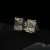Unique Emerald 13.85 Ct CERTIFIED Synthetic White Moissanite Gems Earring Pair MY.ER-17-NS
