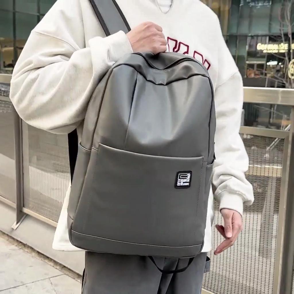 PU Business Backpack Men's Travel Backpack Large Capacity Student Lightweight Computer Schoolbag