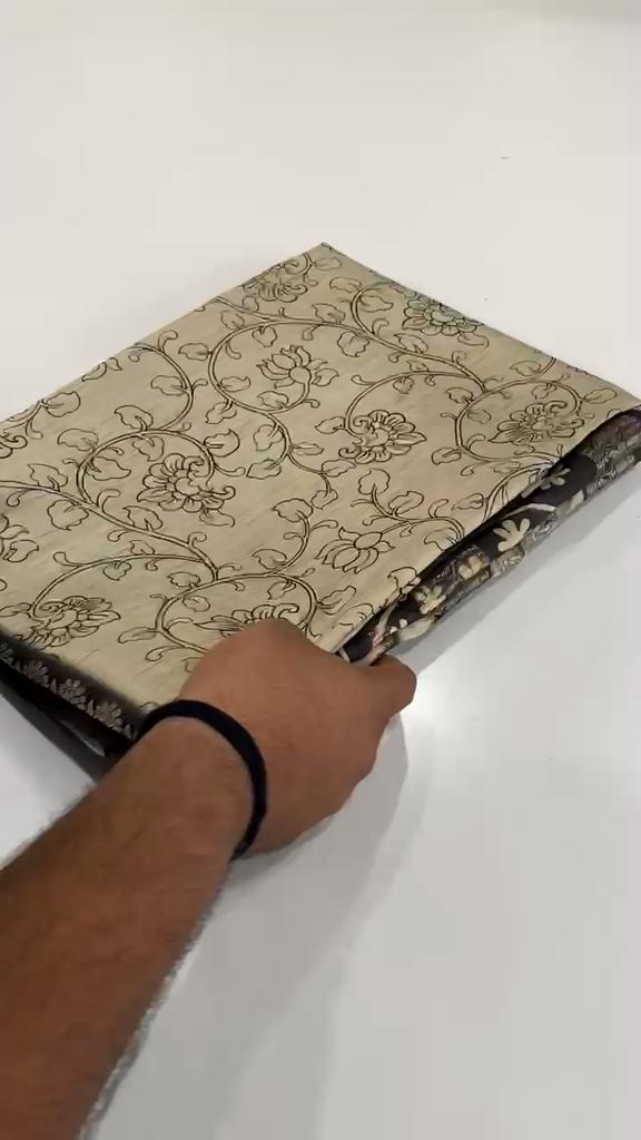 Premium Dola  Saree with Jacquard Weaving Border All Over the Saree On Either Sides with Printed Pallu.