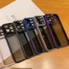 Luxusní vysoce kvalitní barevný rámeček Transparentní pouzdro pro iPhone 15 Pro Max 14 Plus 13 12 Pro 11 All-inclusive Lens Film kryt