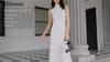 European Style Vintage Polka Dot Print Sleeveless Round Neck Slim Fit A Maxi Dress