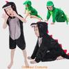 Vibrant Unisex Halloween Dinosaur Costume Crocodile Jumpsuit For Kids Cosplay Events