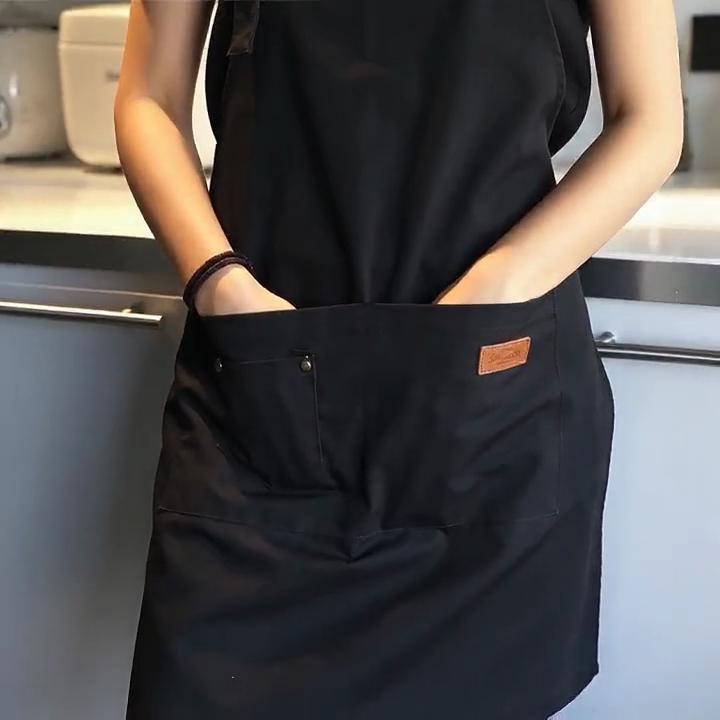 Effen kleur Slab Kookschort Verstelbaar Met Zakken Waterdicht Schort voor Mannen Vrouwen Chef BBQ Kapper