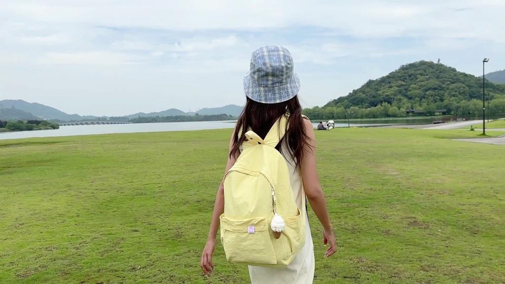 Solid Color Student Schoolbag Women's Large Capacity Backpack Men's Travel Backpack