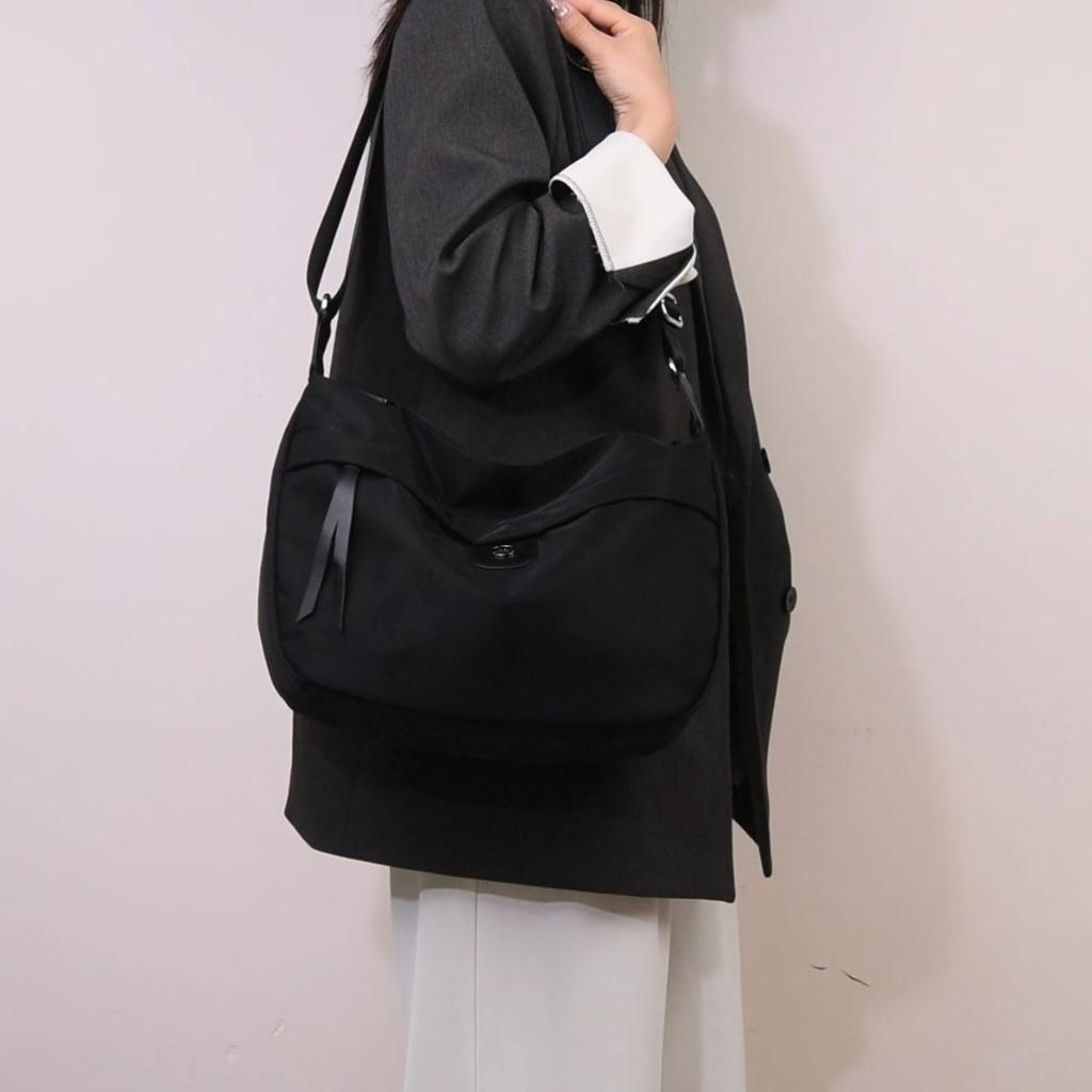 Solid Color Large Capacity Nylon Bag Women's Shoulder Crossbody Bag Mother Bag