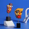 Abstract Human Face Colorful Twisted Statue Cafe Store Home Furnishing Modern Art Resin Crafts