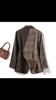 Әйелдердің көктемгі және күзгі жоғарғы дизайндағы Slim Fit ретро пальтосына арналған Splice плаид костюмі