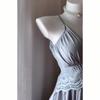 New French Long Satin Lace Perspective Suspender Nightdress Home Clothes Sexy Suit