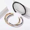 Modern Titanium Steel Cshaped Open Bracelet For Couples And Men Women