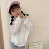 Kids Patchwork Color Block Ice Silk Sun Protection Jacket UPF50+ UV Protection Lightweight Breathable Summer Loose Fit Girls Sun Hoodie