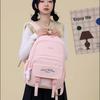 Letter Embroidery Women's College Backpack Multi-Compartment Student Schoolbag