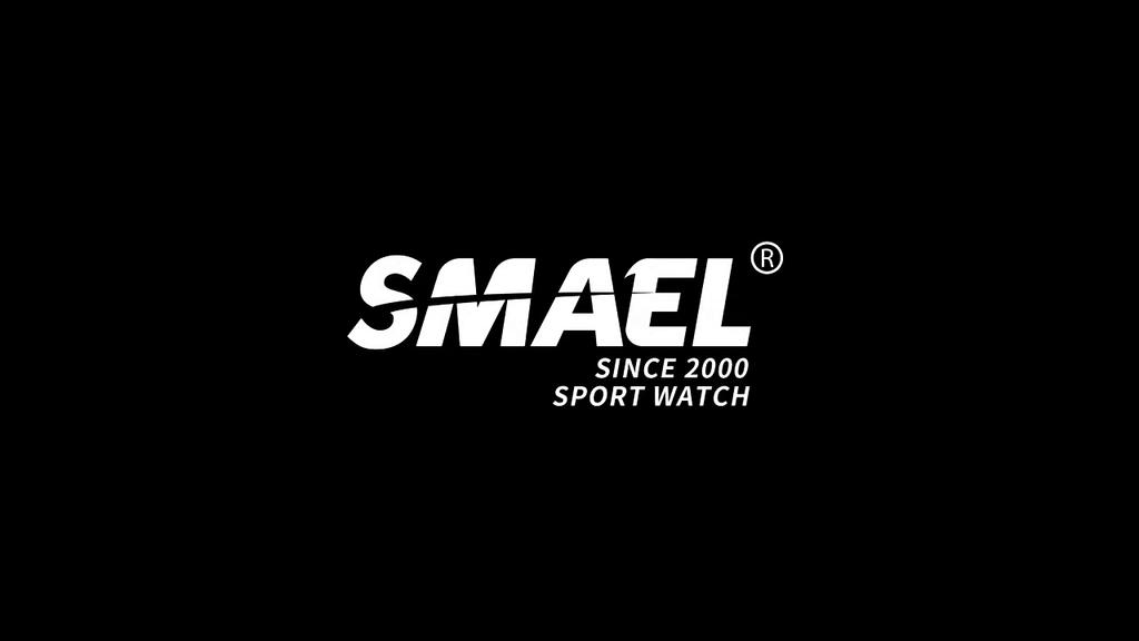 SMAEL Outdoor-Armbanduhr für Herren, Dual-Display, im Dunkeln leuchtende, wasserdichte elektronische Uhr, multifunktionale taktische Uhr