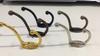 5Pcs Double Coat Hooks Wall Mounted Bathroom Coat Rack Retro Bronze Clothes Hanger Heavy Duty Door Coat Non-slip Hooks