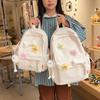 Solid Color Women's Backpack Large Capacity Student School Bag