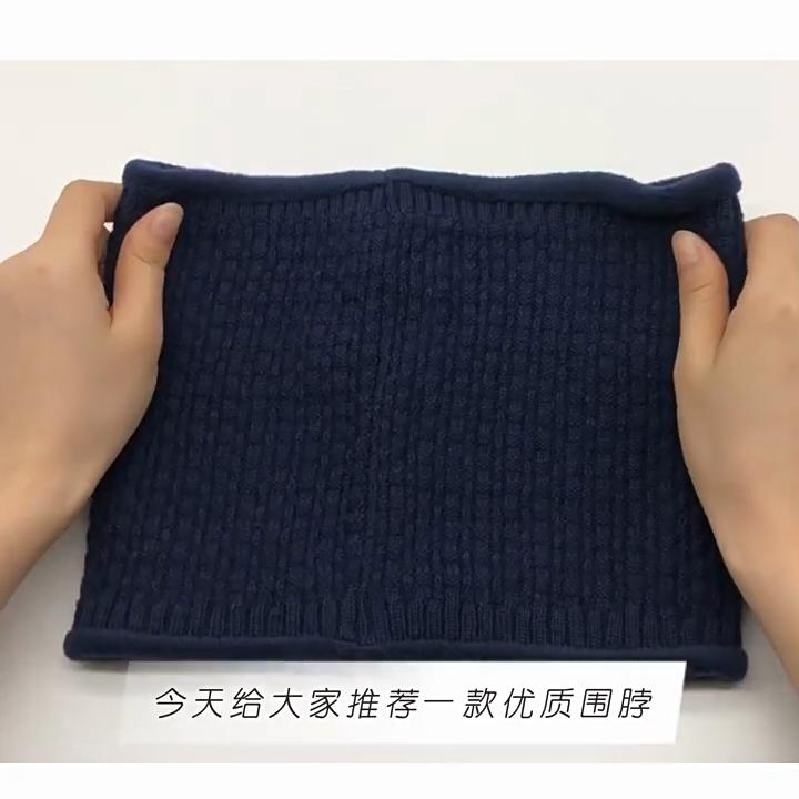 Men and Women's Wintern Warm Neck Cover Solid Color Fleece Lined Neck Gaiter Couple's Korean Style Thick Knitted Woolen Neck Warmer