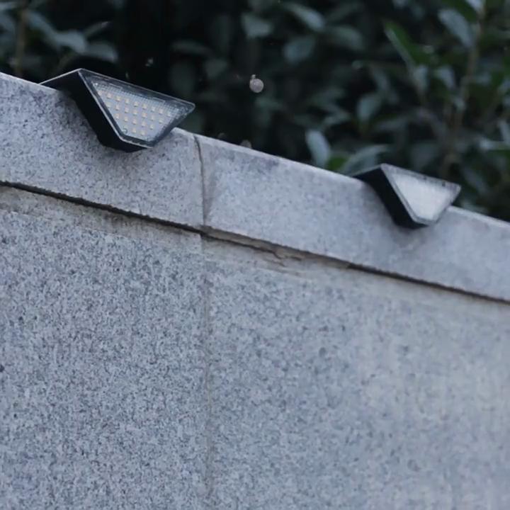 Warm Light LED Solar Step Lamp Path Stair Outdoor Garden Lights Waterproof Balcony Light Decoration for Patio Stair Fence Light