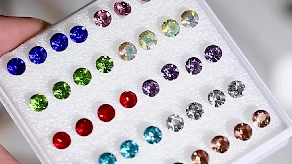 Yousheng 20 Pairs Women Ear Studs Set Shiny Cubic Zirconia Exquisite Concise Shining Multi-Color Decorative Stainless No Harm Zirconia Women Earrings