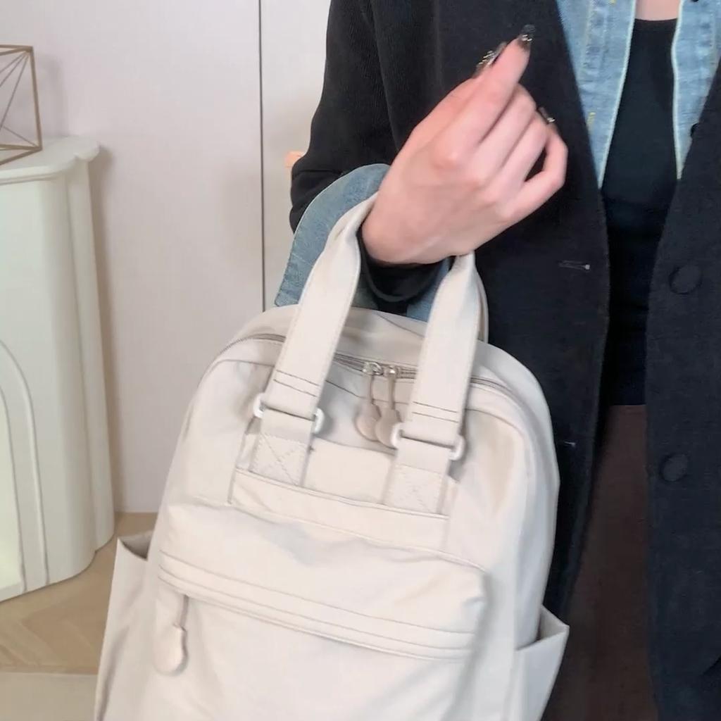 Water Resistant Nylon Backpack for Women and Students with Multiple Pockets for Daily Commute School