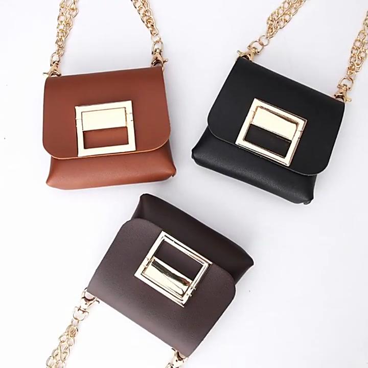 Mini Waist Bag With Chain Strap For Men And Women In Pu Material For Street Style Fashion