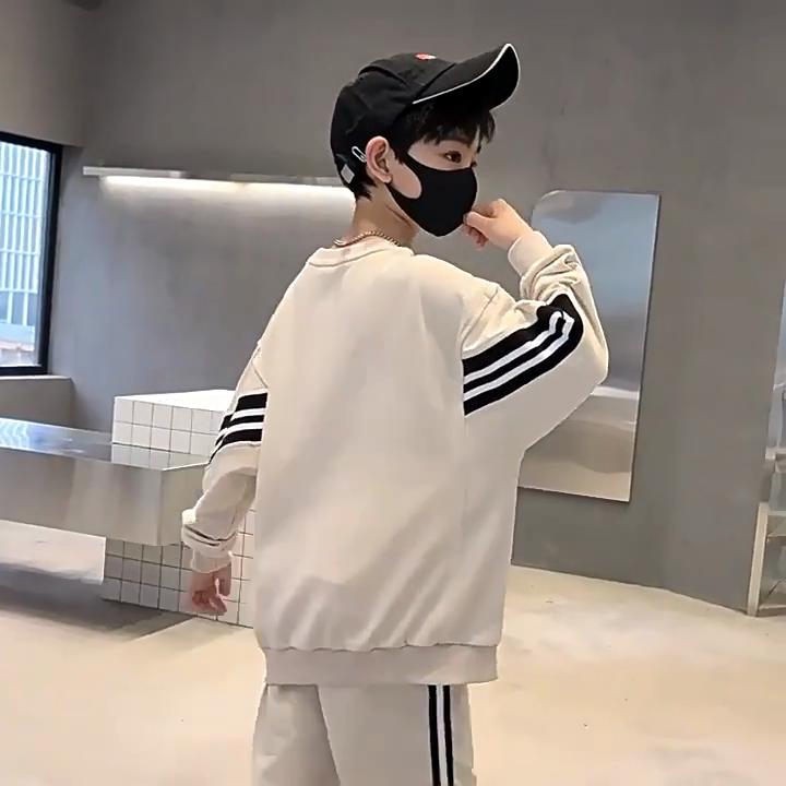 Fashion Boys Two-piece Spring and Autumn Sweatshirt Suit Children's Autumn Sportswear