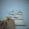 3 Compartments Love Letters Photo Frame Burr Free Decorative DIY Art Craft Wooden Picture Frame for Children
